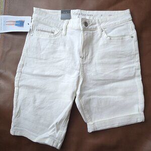 Calvin Klein Jeans White Shorts Women's Size 8 NWT